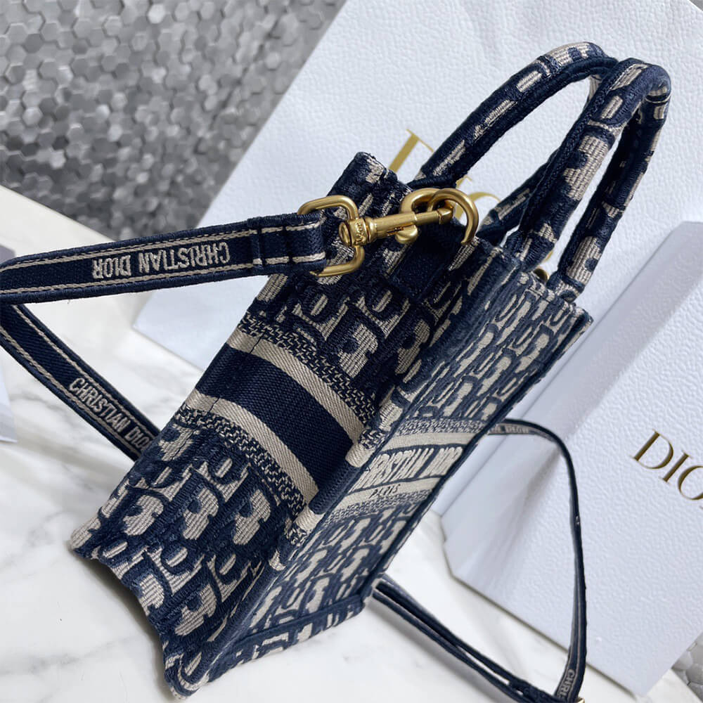 mini D*or book tote phone bag