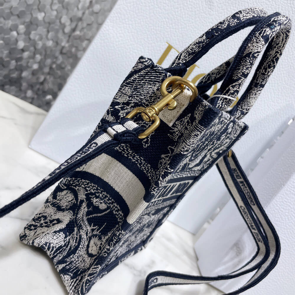 mini D*or book tote phone bag