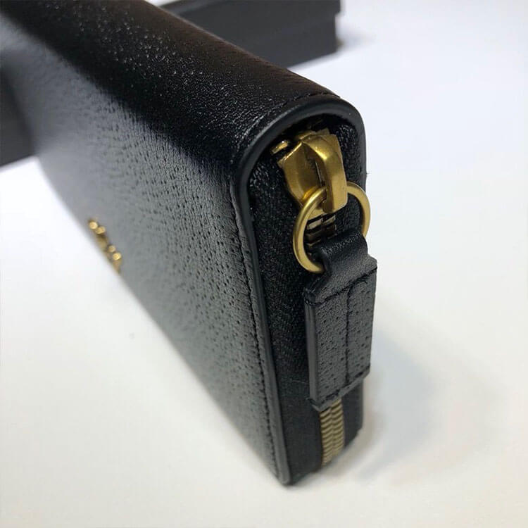 G*u*i animalier leather zip around wallet