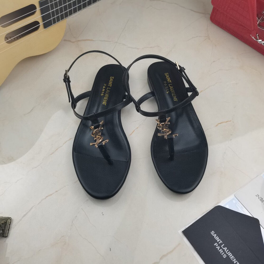 YSL CASSANDRA SANDALS IN SILK SATIN