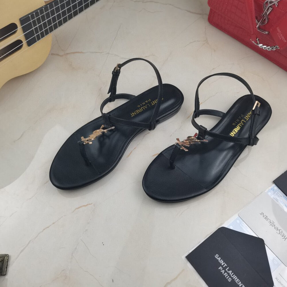 YSL CASSANDRA SANDALS IN SILK SATIN