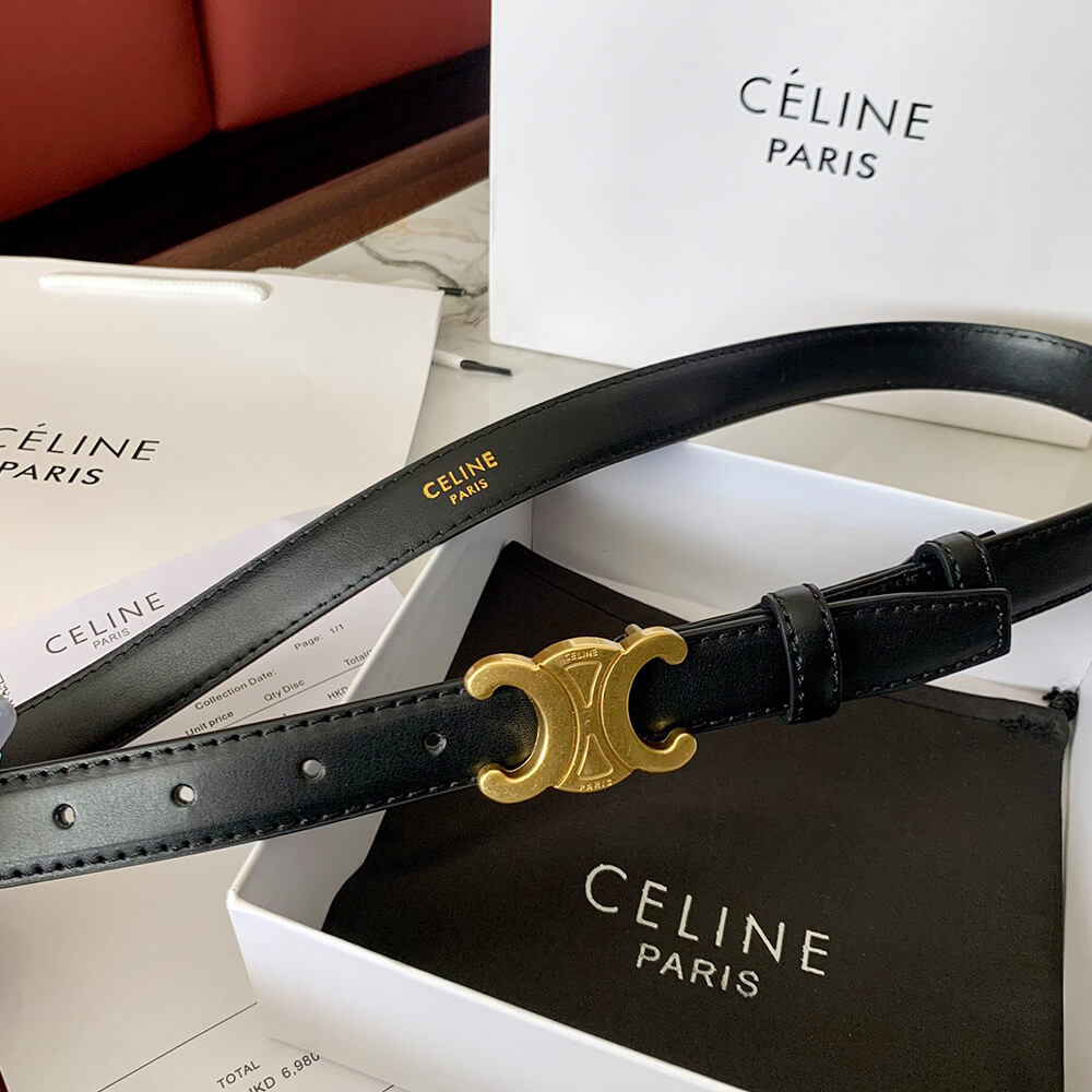 MEDIUM TRIOMPHE BELT IN TAURILLON LEATHER
