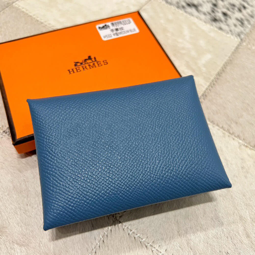 H**mes calvi duo compact card holder