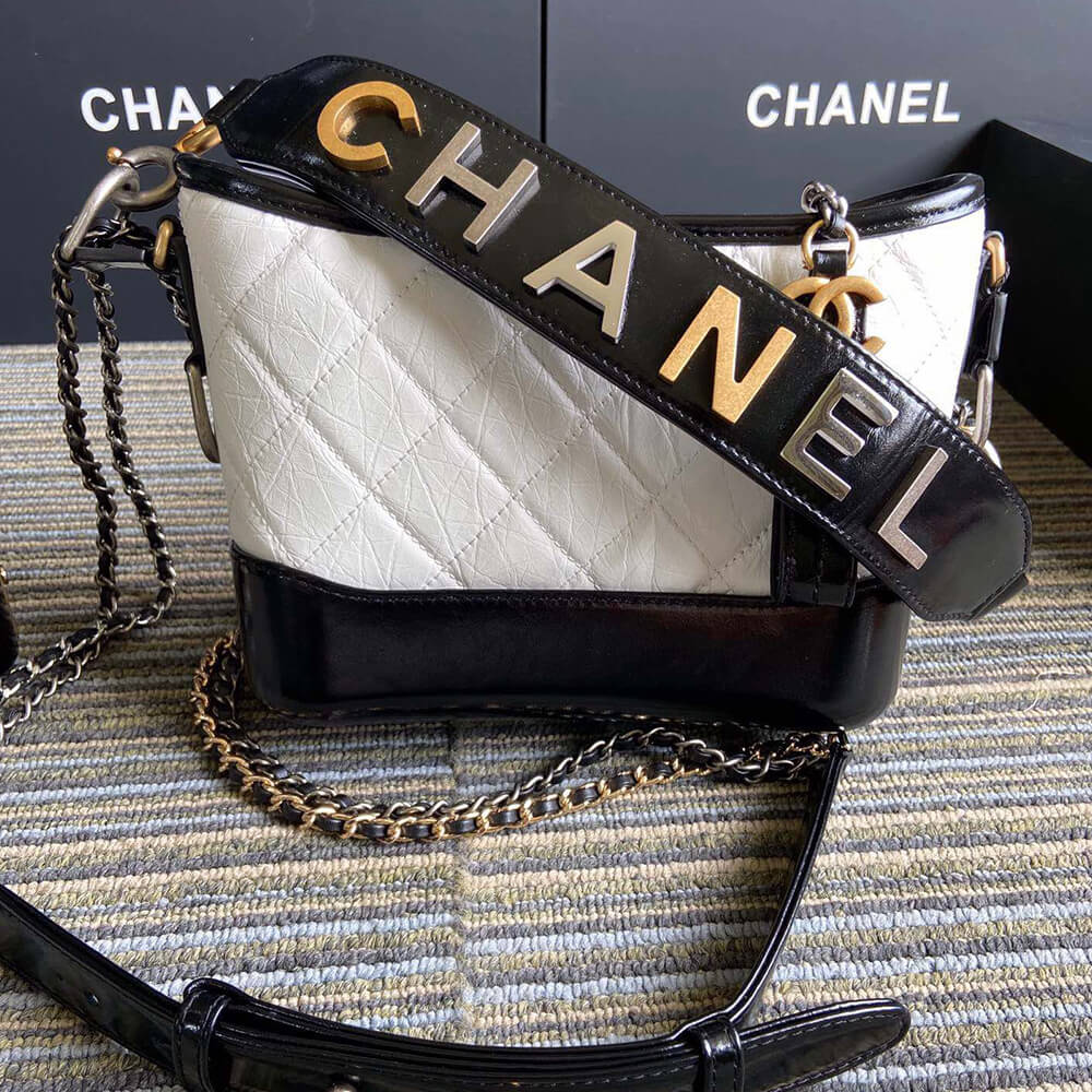 Ch*el calfskin quilted small gabrielle hobo