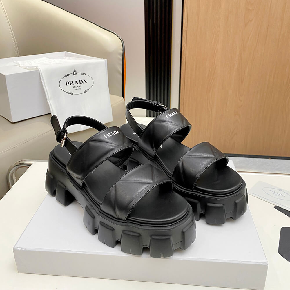 Pra*a monolith leather sandals