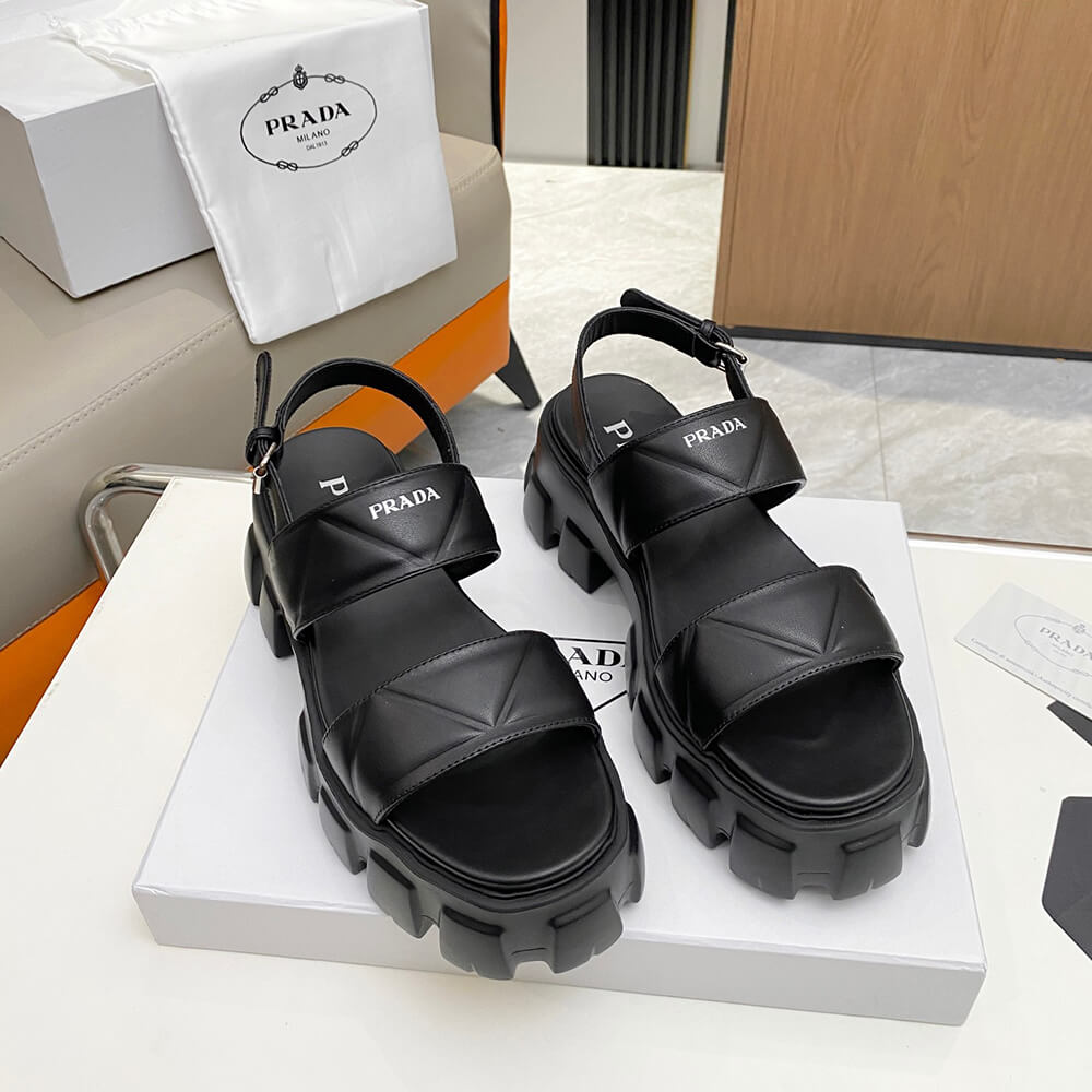 Pra*a monolith leather sandals
