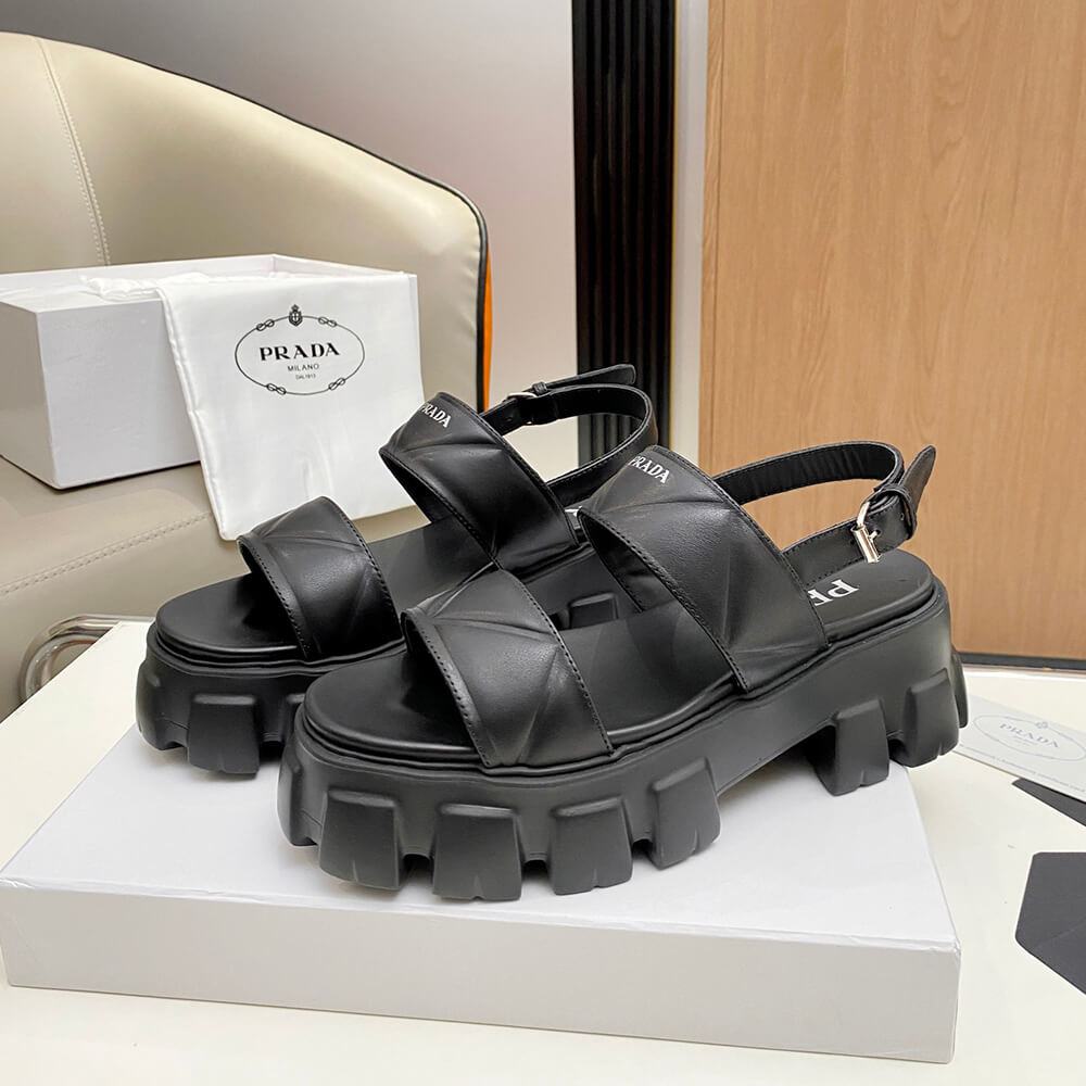 Pra*a monolith leather sandals