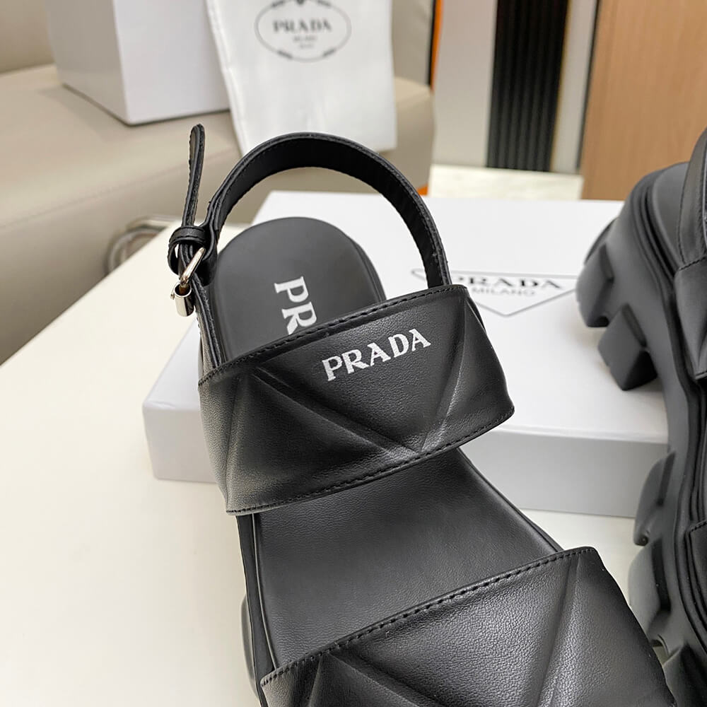 Pra*a monolith leather sandals