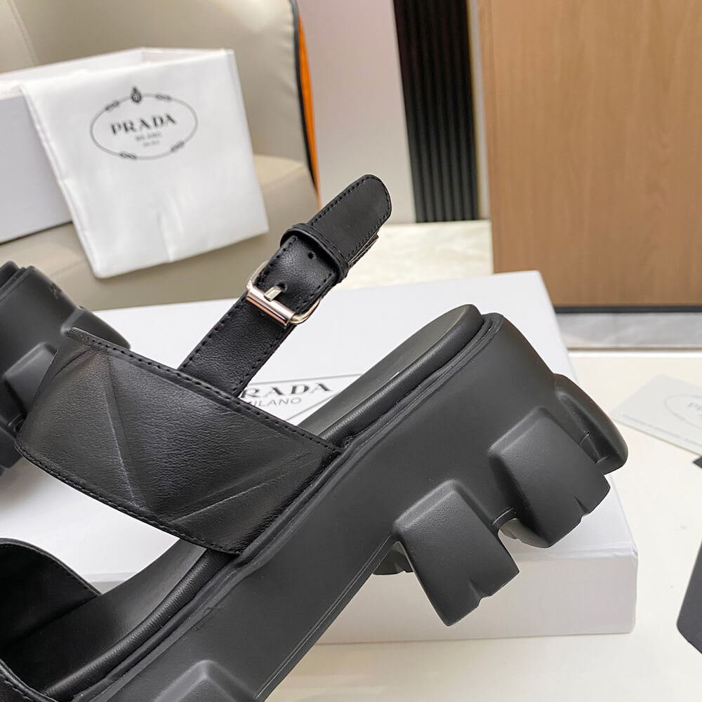 Pra*a monolith leather sandals