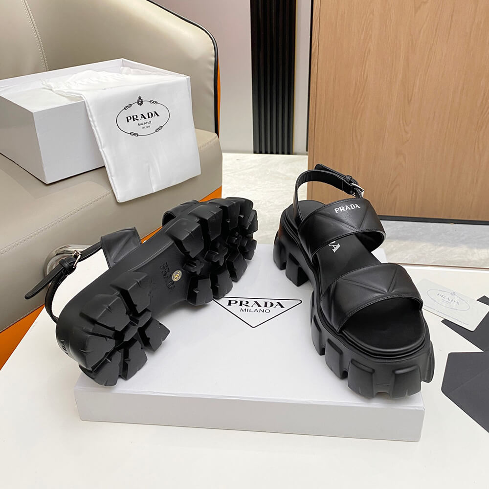 Pra*a monolith leather sandals