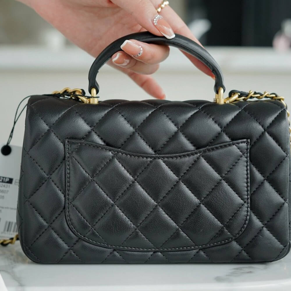Ch*el mini flap with top handle(high-end grade)