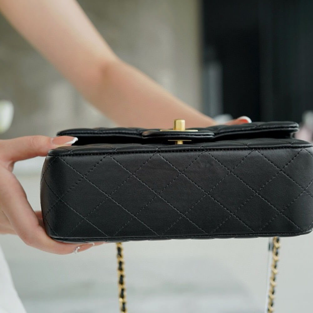 Ch*el mini flap with top handle(high-end grade)