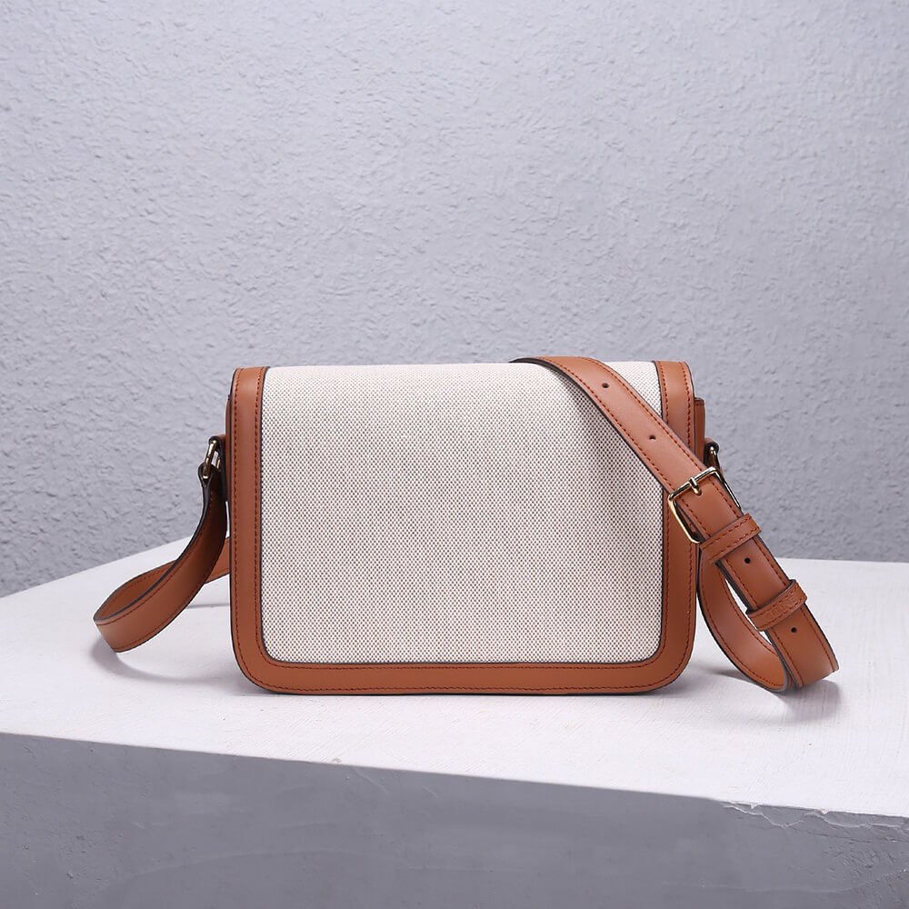 Ce**e classique triomphe bag in triomphe canvas and calfskin