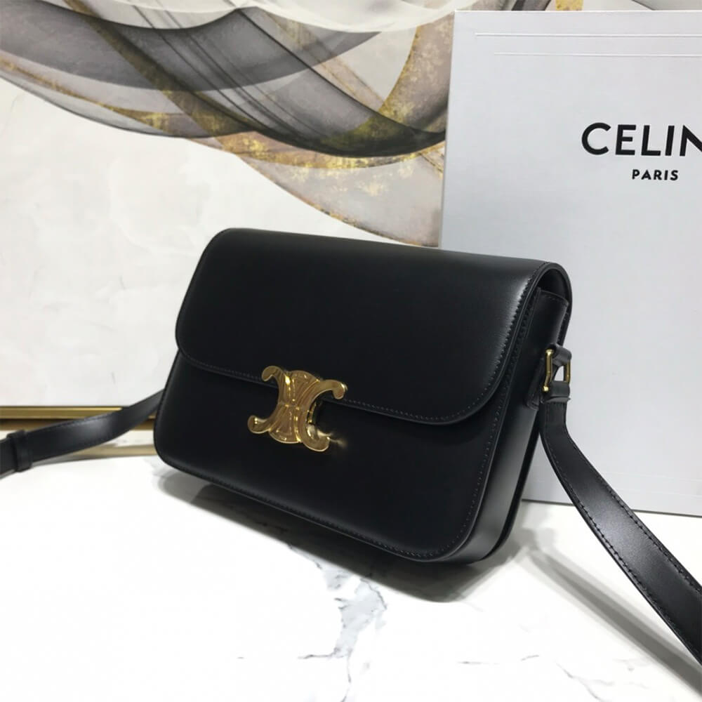 Ce**e classique triomphe bag in shiny calfskin(high-end grade)