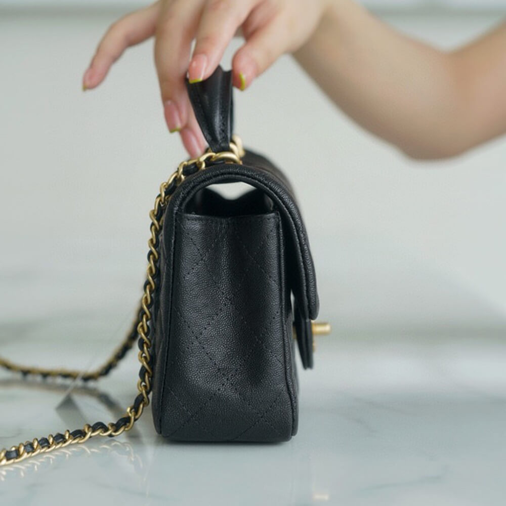 Ch*el mini flap with top handle(high-end grade)