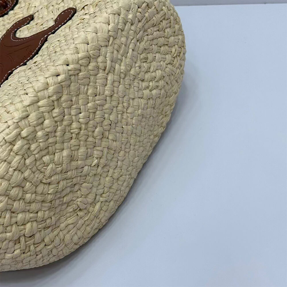 Ce**e classic raffia and calfskin