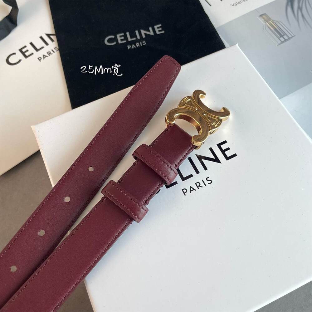 MEDIUM TRIOMPHE BELT IN TAURILLON LEATHER