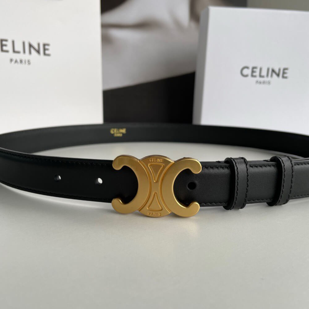 MEDIUM TRIOMPHE BELT IN TAURILLON LEATHER