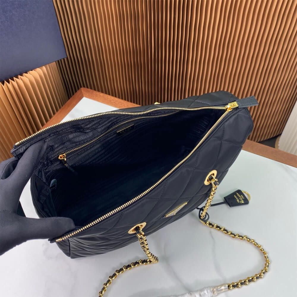 Pra*a re-edition 1995 chaîne medium re-nylon tote bag(high-end grade)