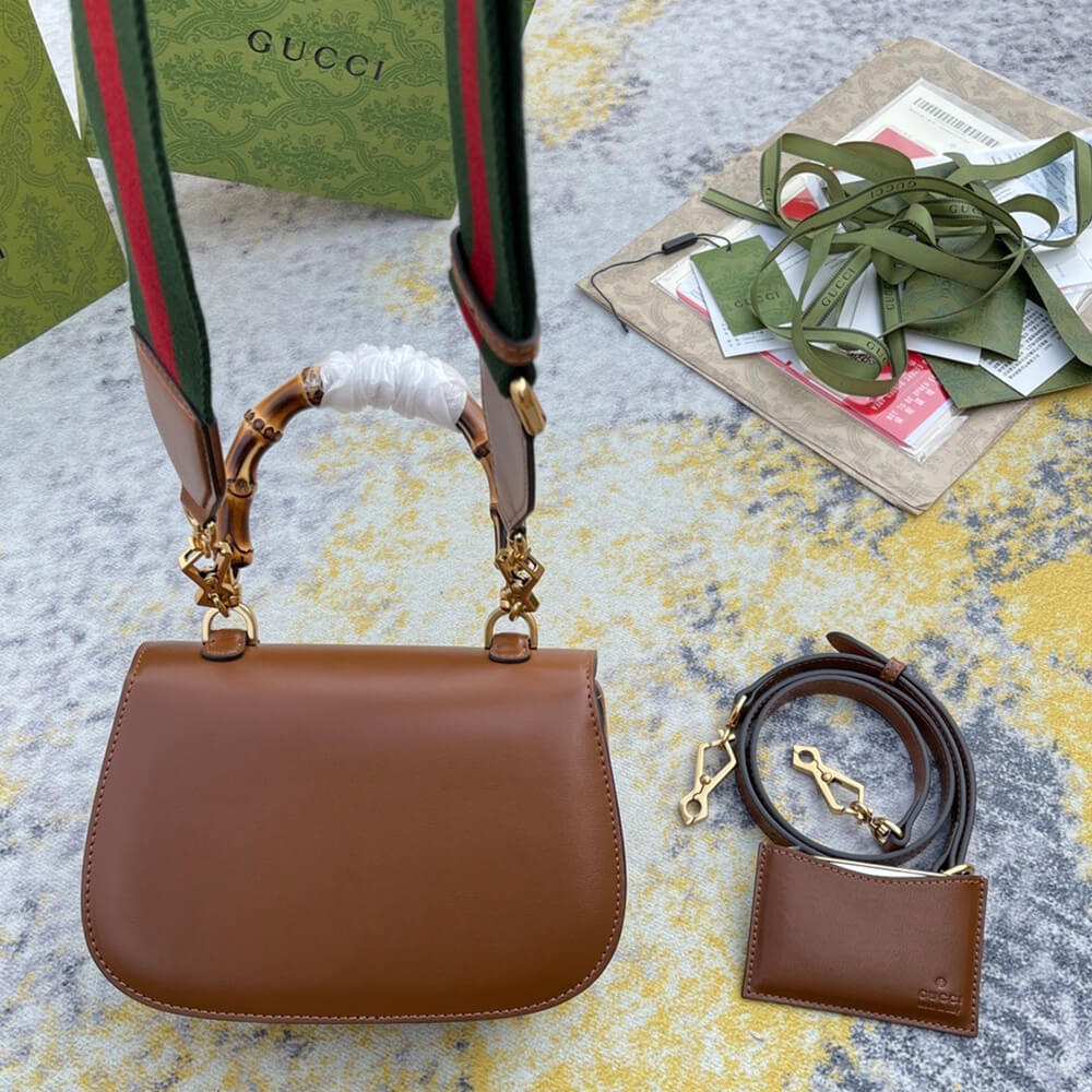 G*u*i bamboo 1947 jumbo gg small top handle bag