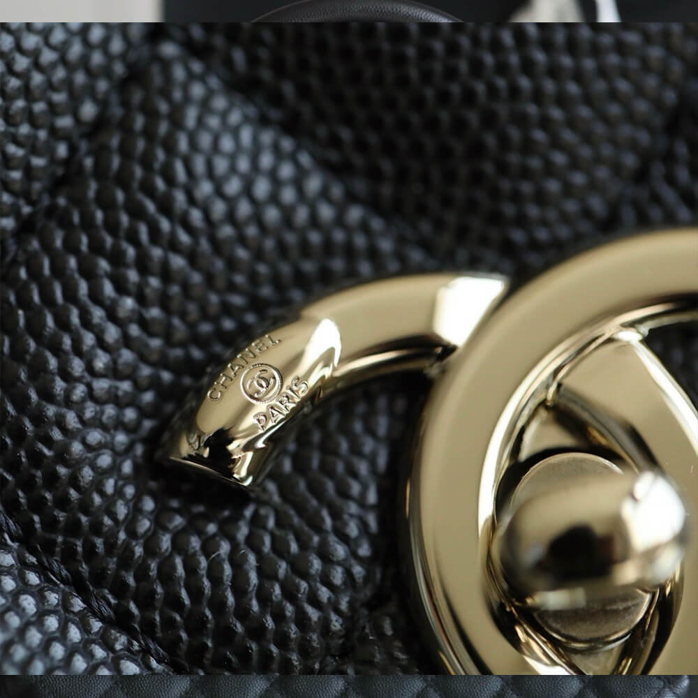 Ch*el large flap bag with top handle(high-end grade)