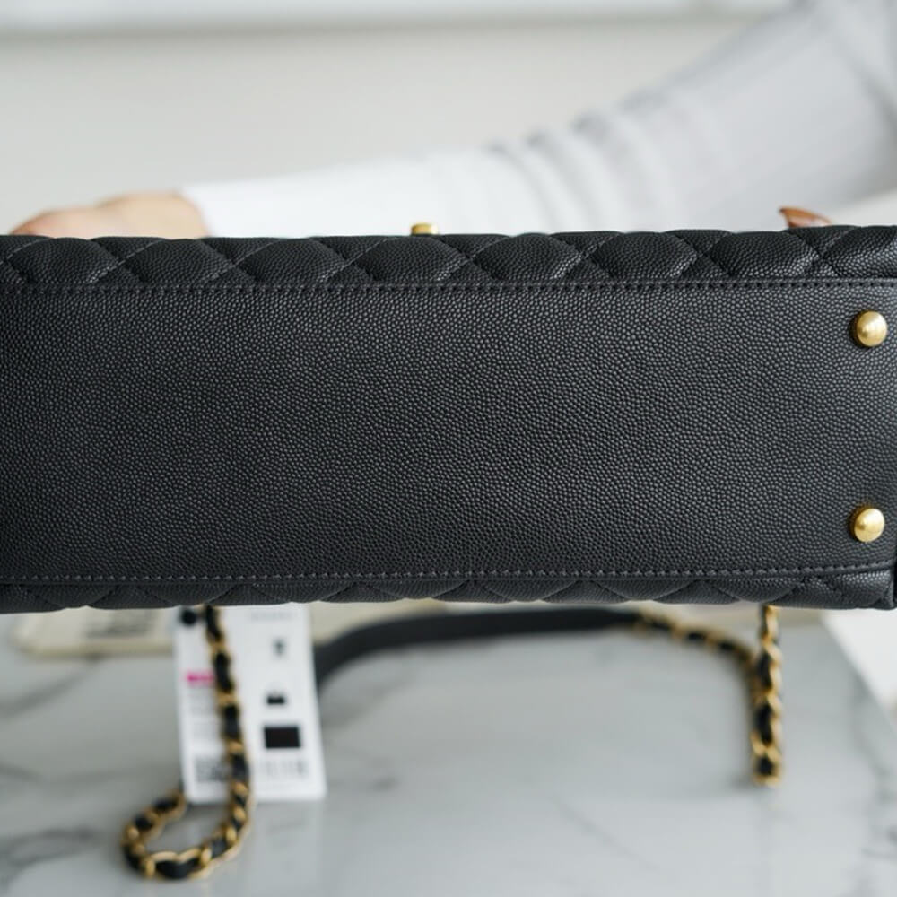Ch*el large flap bag with top handle(high-end grade)