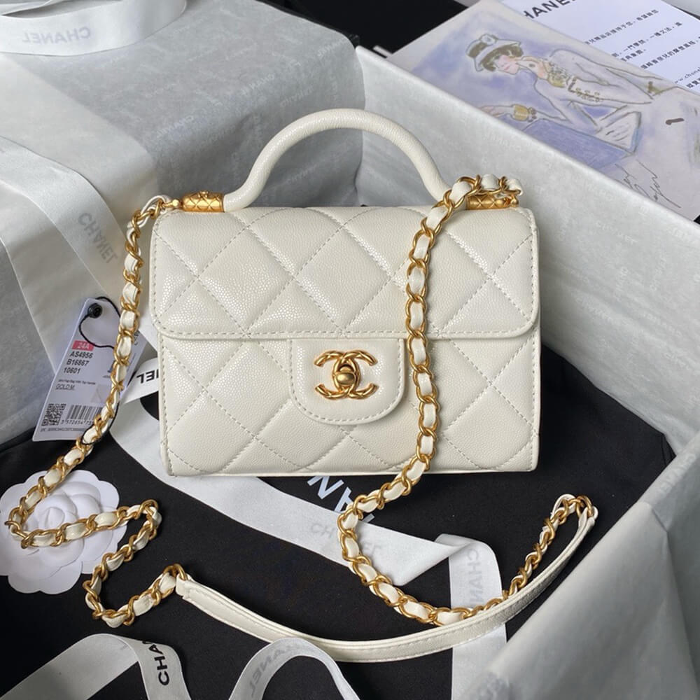 MINI FLAP BAG WITH TOP HANDLE