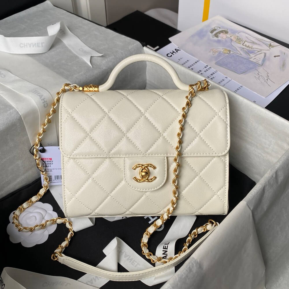 Small FLAP BAG WITH TOP HANDLE