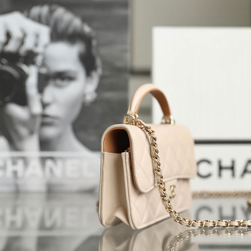 Ch*el mini flap with top handle(high-end grade)