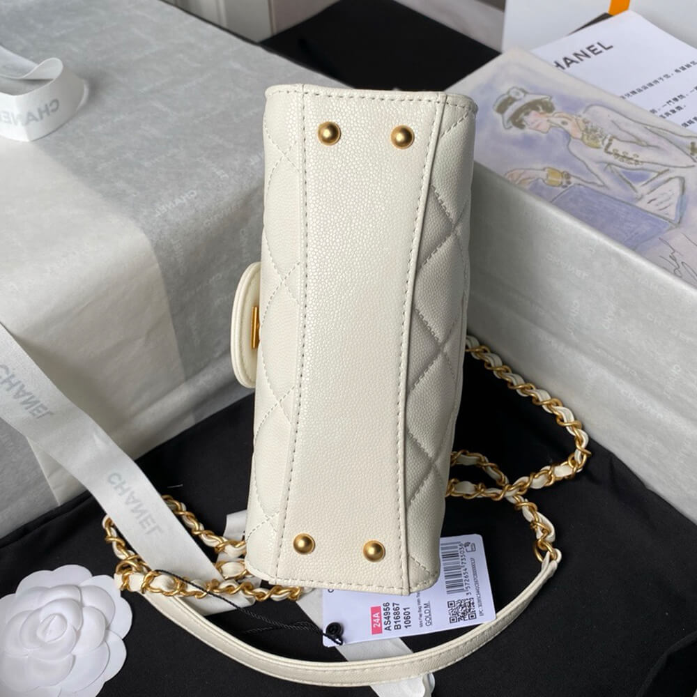 MINI FLAP BAG WITH TOP HANDLE