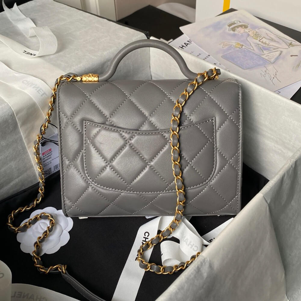 Small FLAP BAG WITH TOP HANDLE