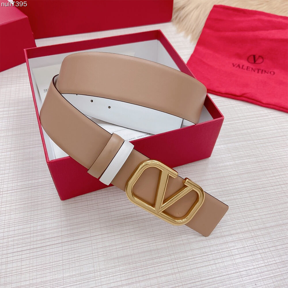 VALENTINO REVERSIBLE VLOGO SIGNATURE BELT IN GLOSSY CALFSKIN 40 MM