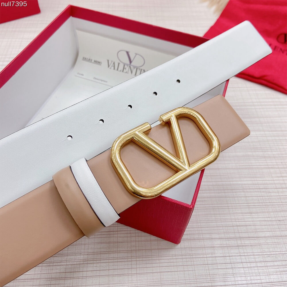 VALENTINO REVERSIBLE VLOGO SIGNATURE BELT IN GLOSSY CALFSKIN 40 MM