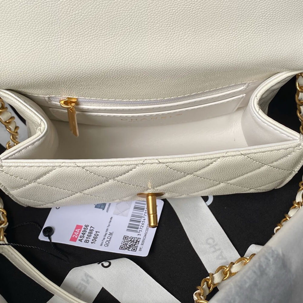 MINI FLAP BAG WITH TOP HANDLE