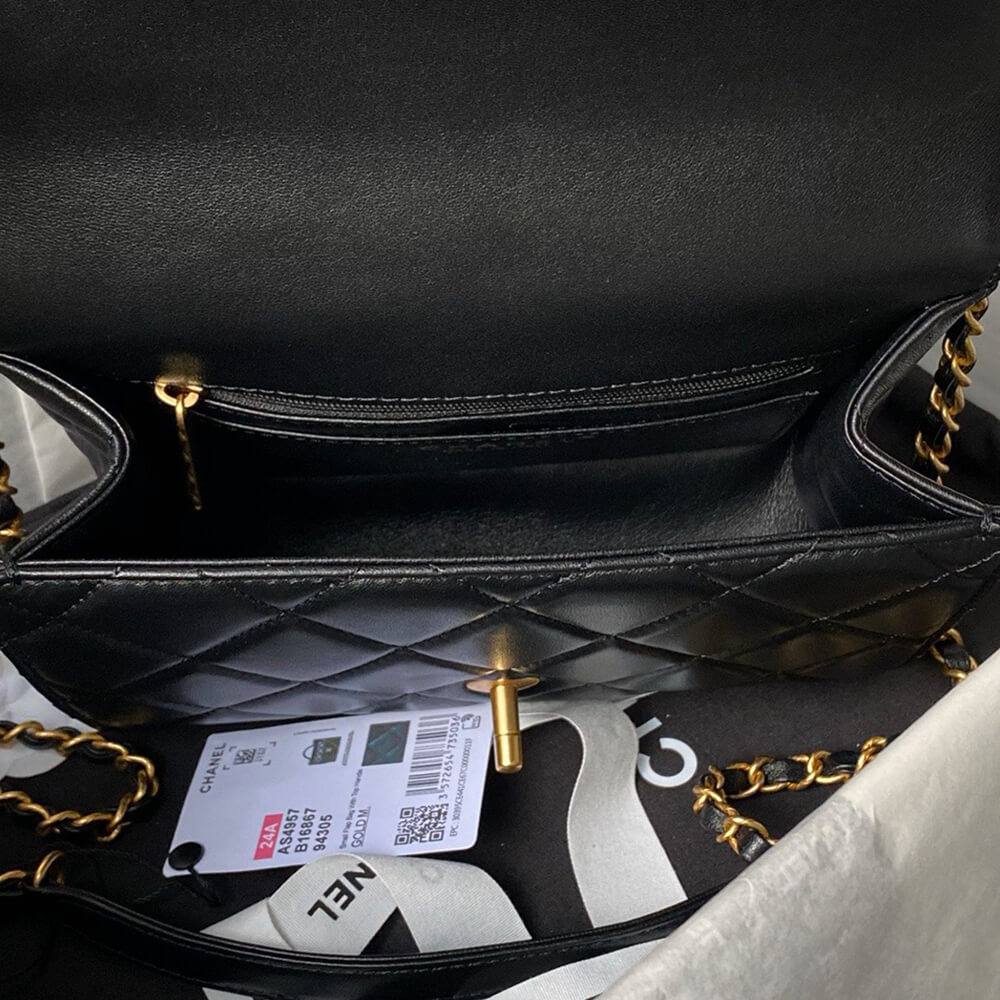 Small FLAP BAG WITH TOP HANDLE