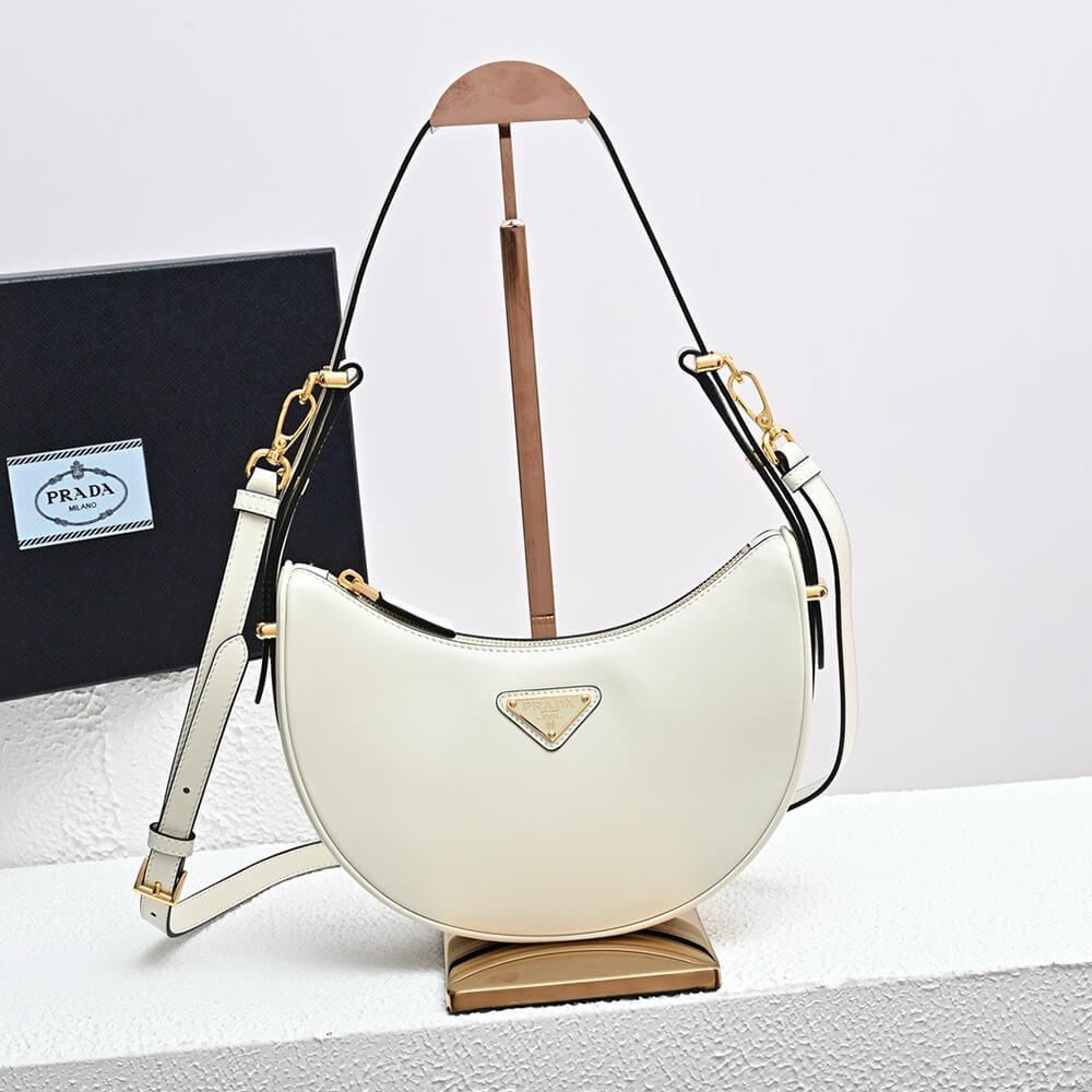 Pra*a arque leather shoulder bag