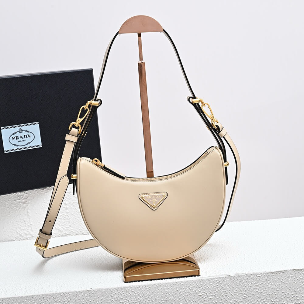 Pra*a arque leather shoulder bag