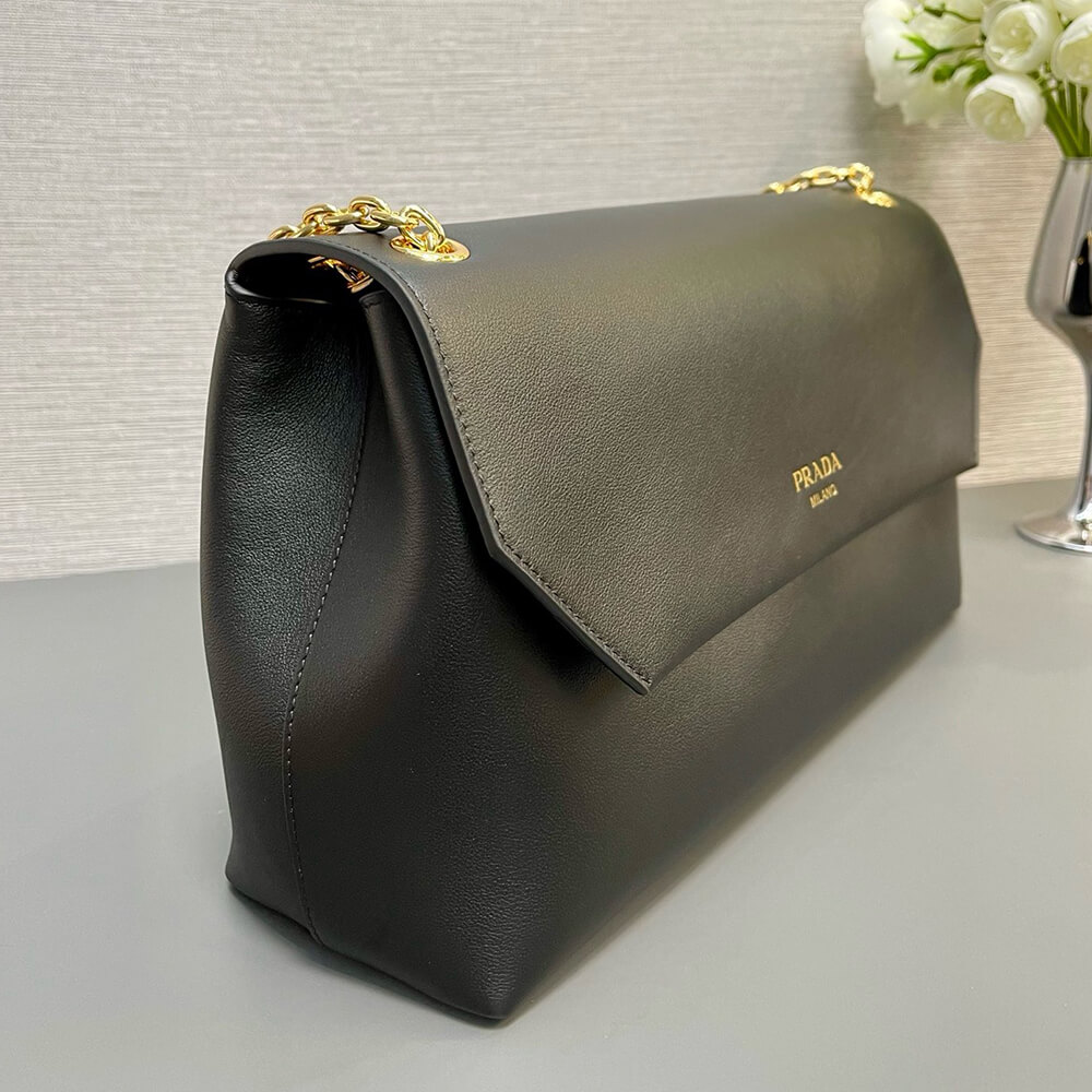 Pra*a medium leather shoulder bag (high-end grade)