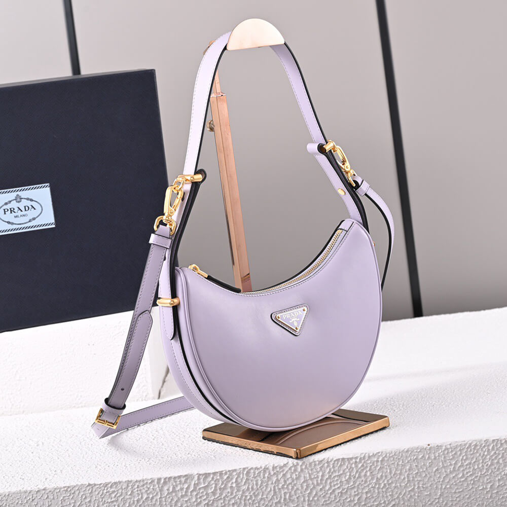 Pra*a arque leather shoulder bag