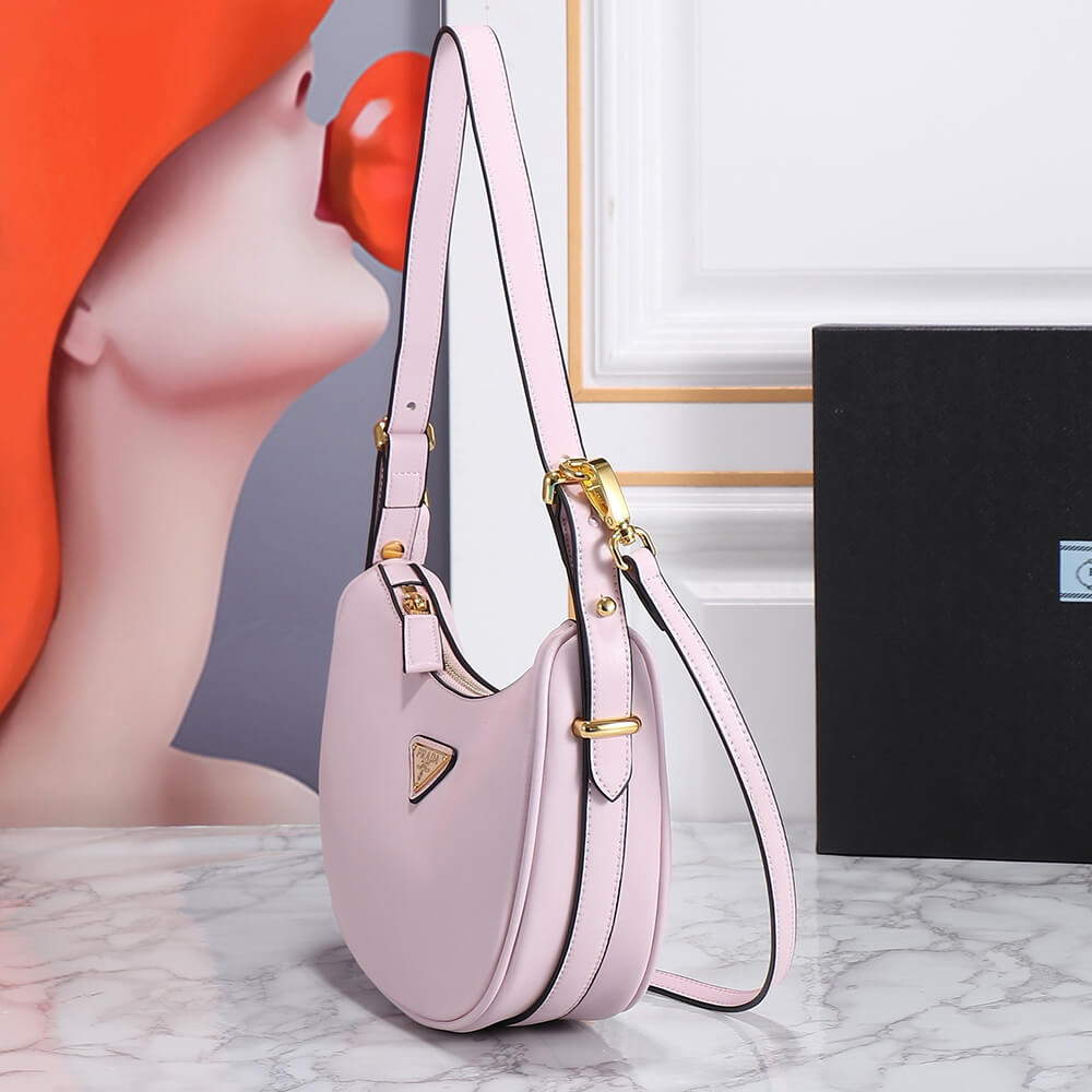 Pra*a arque leather shoulder bag