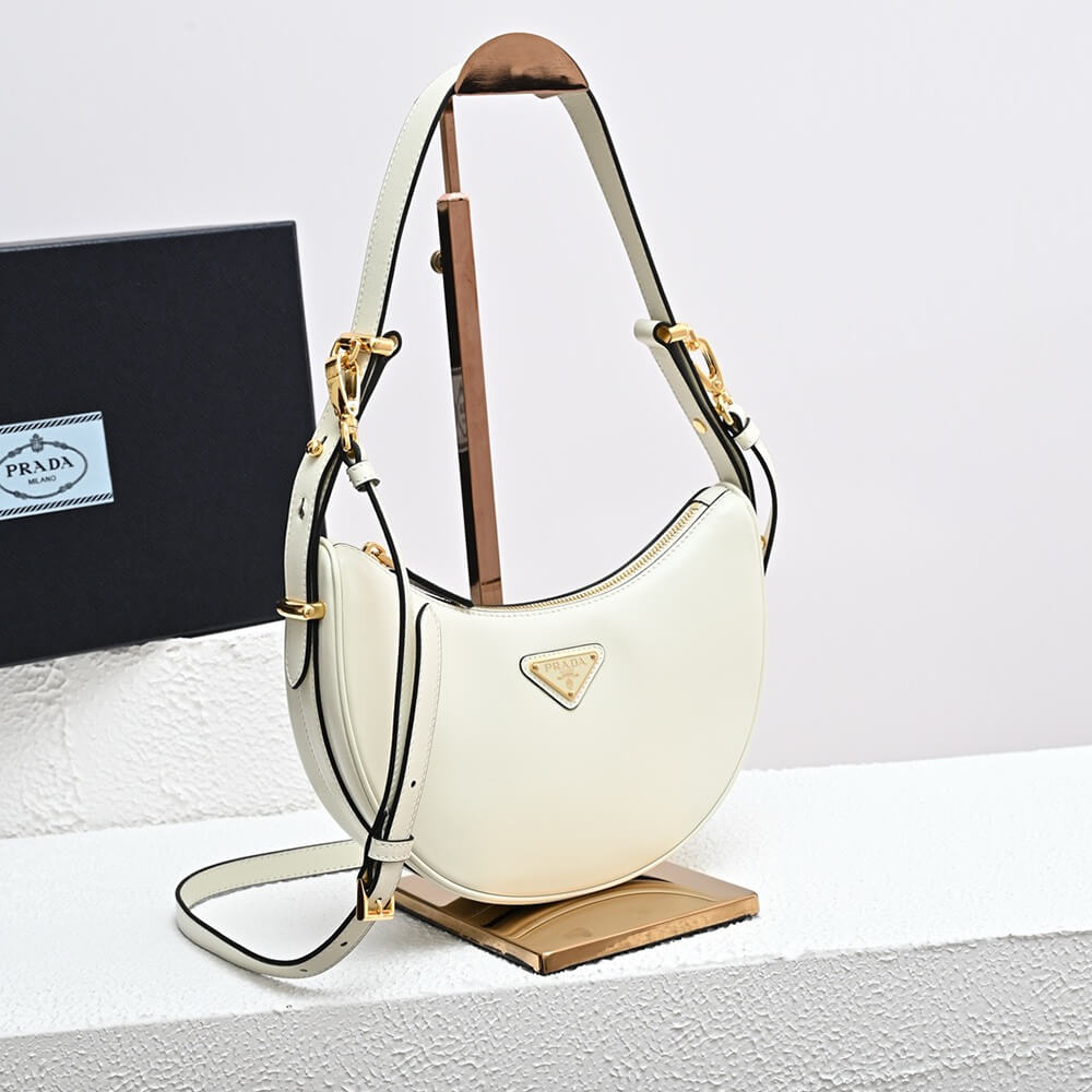 Pra*a arque leather shoulder bag
