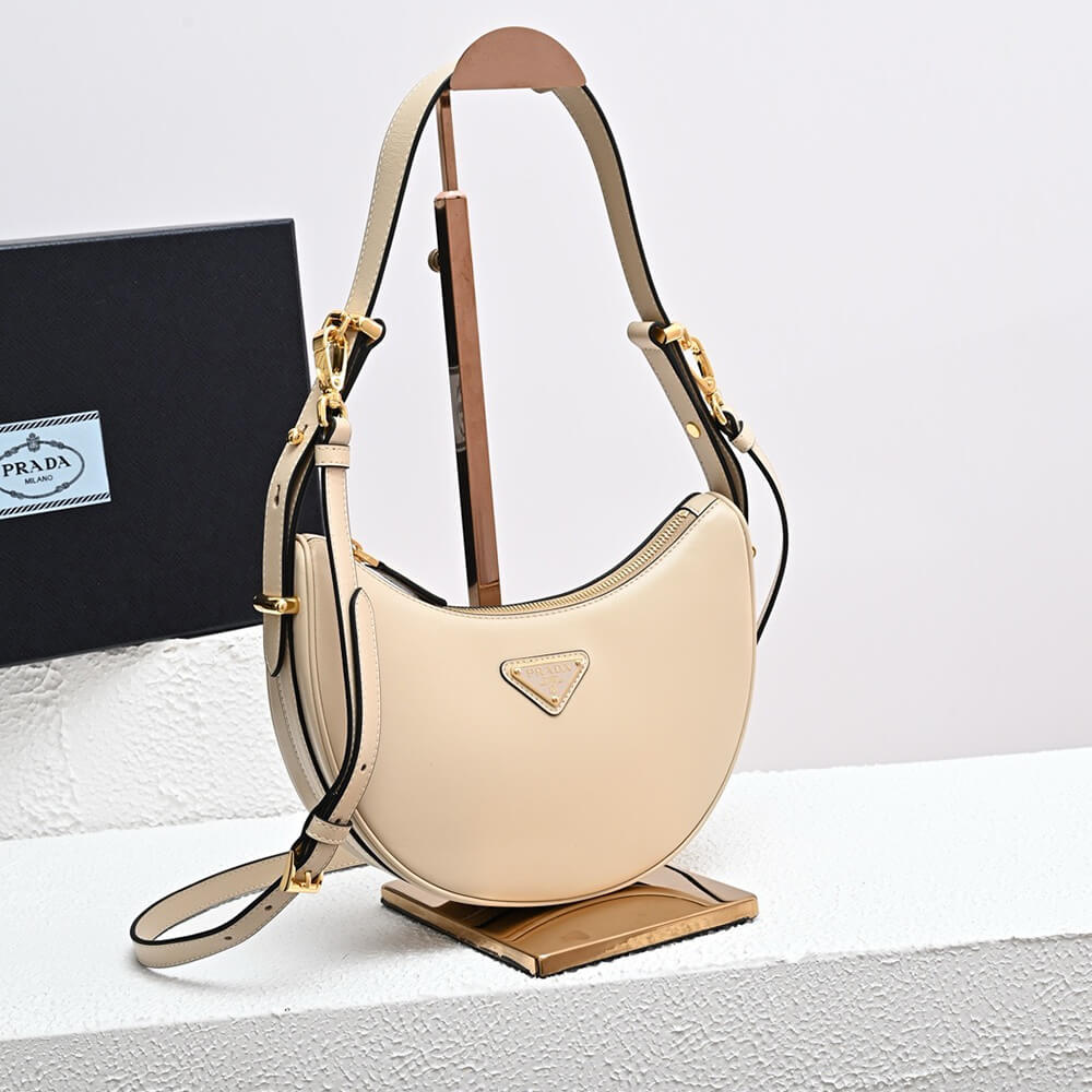 Pra*a arque leather shoulder bag