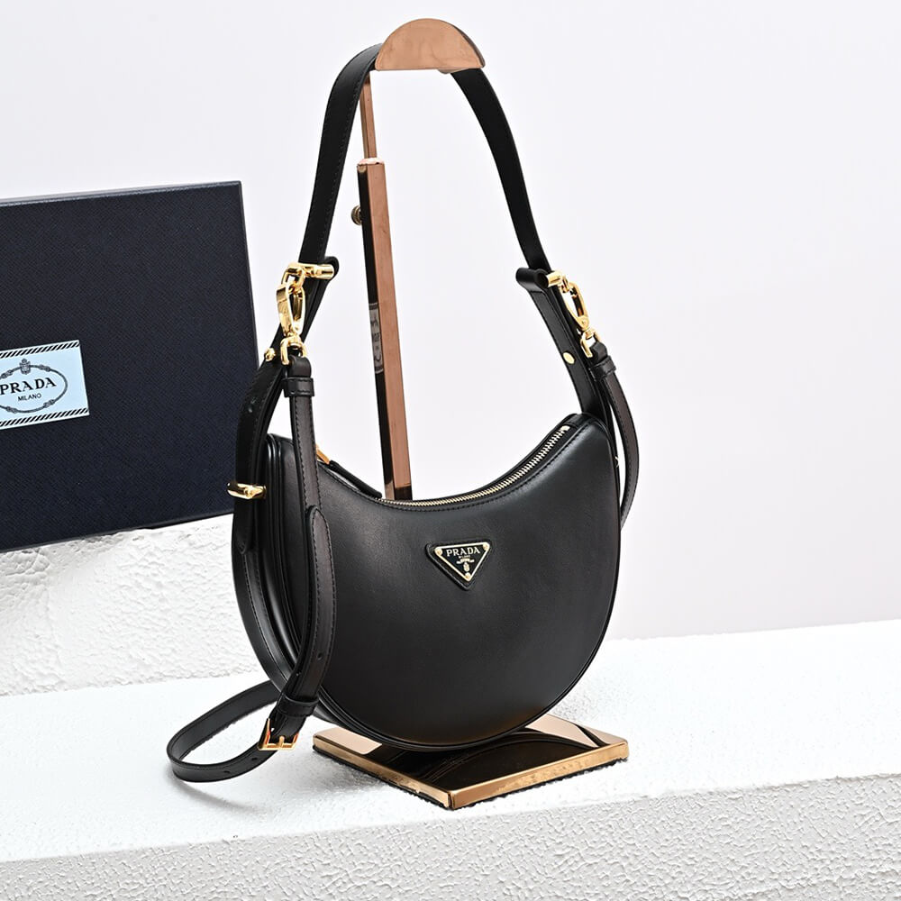 Pra*a arque leather shoulder bag