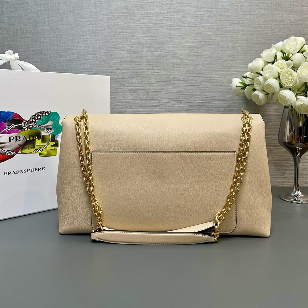 Pra*a medium leather shoulder bag (high-end grade)