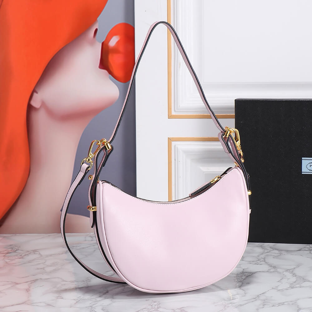 Pra*a arque leather shoulder bag