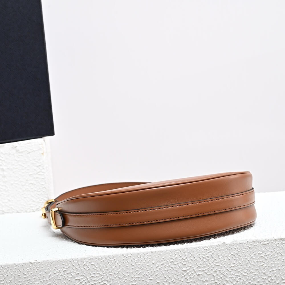 Pra*a arque leather shoulder bag