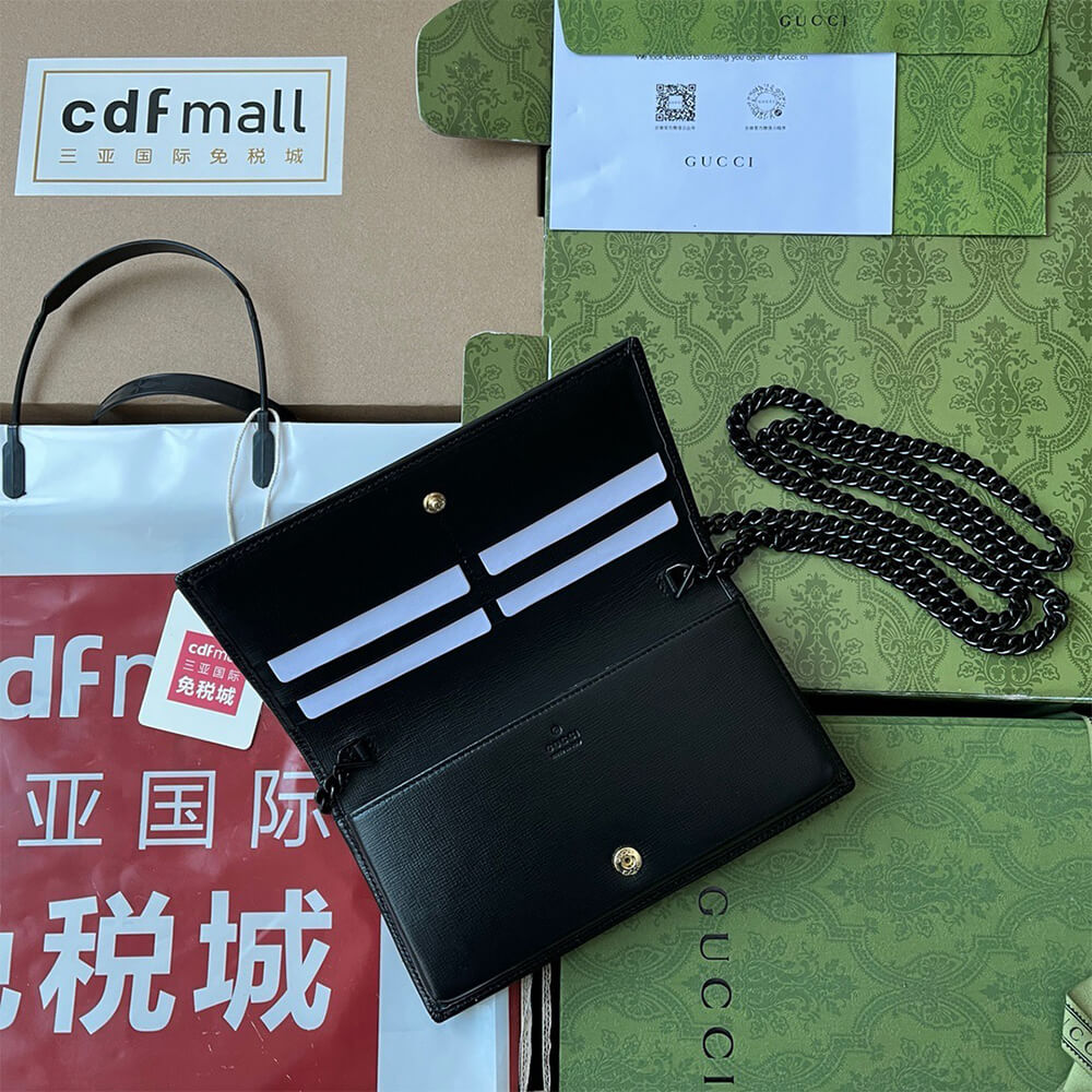 G*u*i horsebit 1955 wallet with chain wallet(high-end grade)