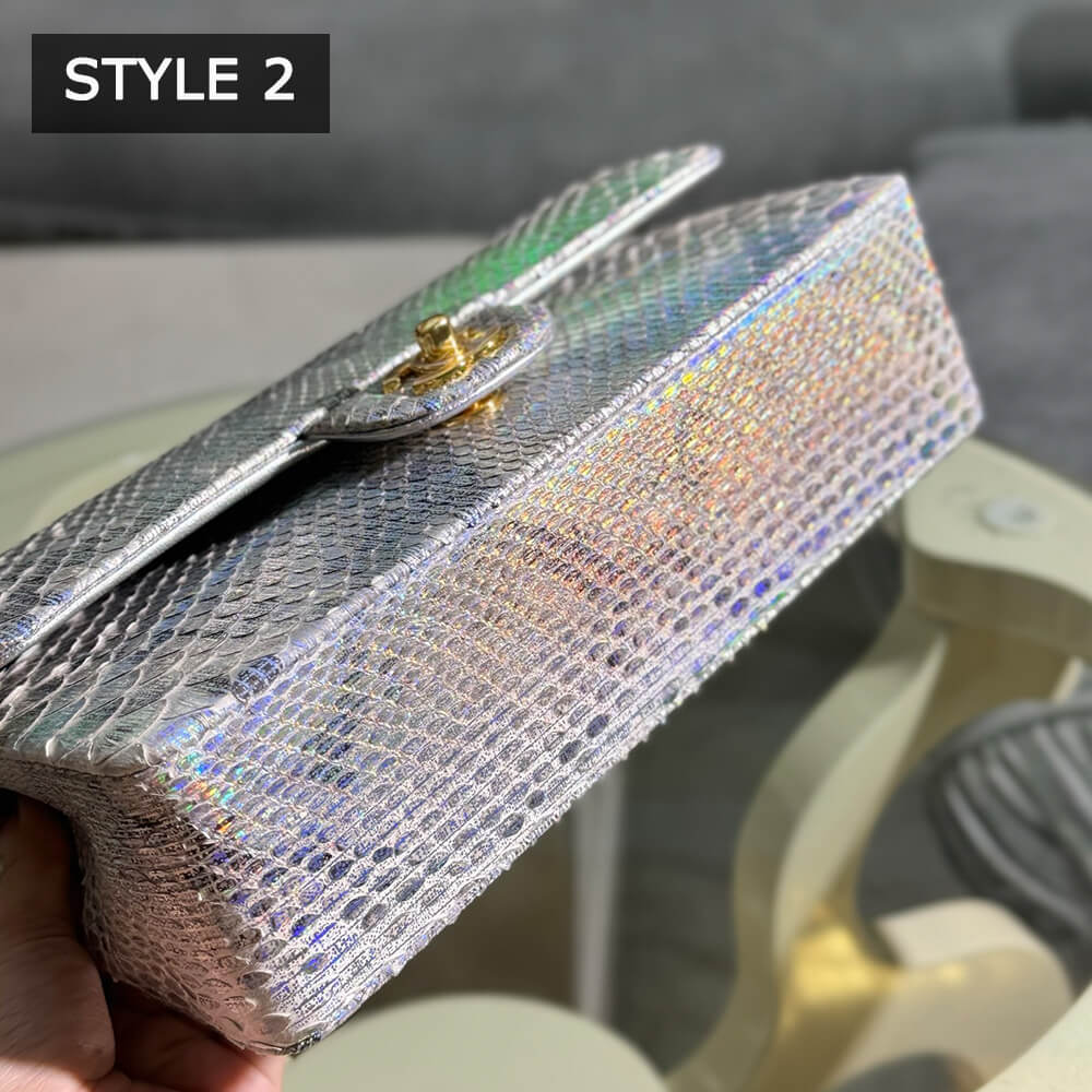 Ch*el classic flap medium in python(high-end grade)