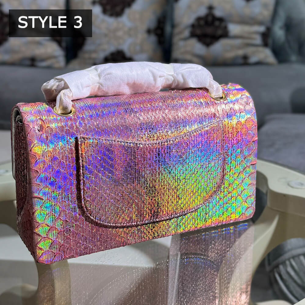 Ch*el classic flap medium in python(high-end grade)