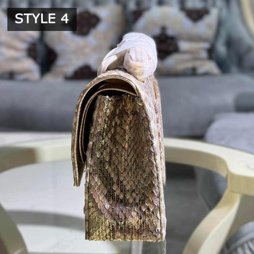 Ch*el classic flap medium in python(high-end grade)